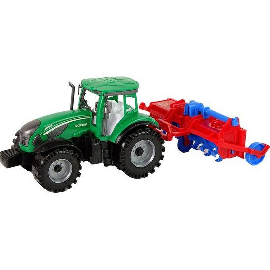 Dětský traktor s pluhem na setrvačník