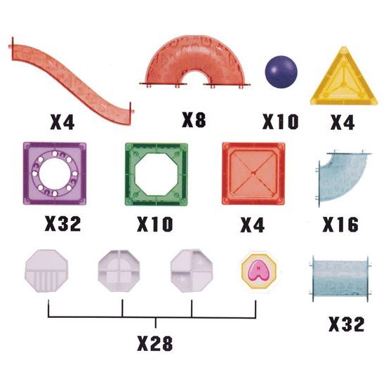 Magnetická stavebnice se skluzavkou Magnet Blocks 148 dílů