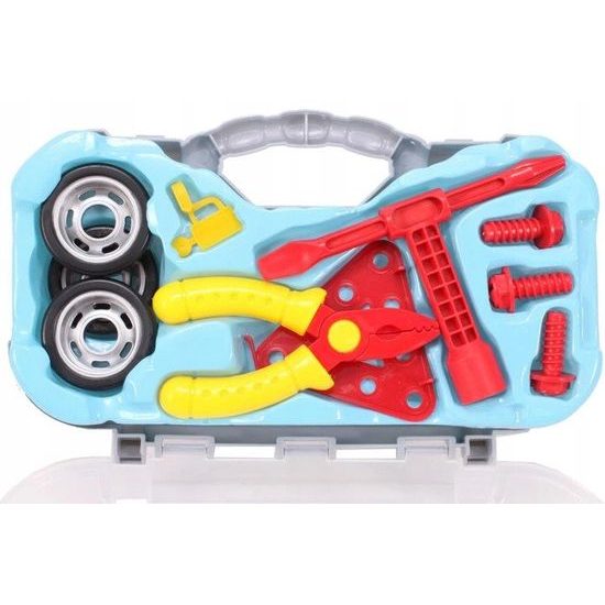 Dětské šroubovací autíčko s nářadím a zvuky Toolbox Truck modré