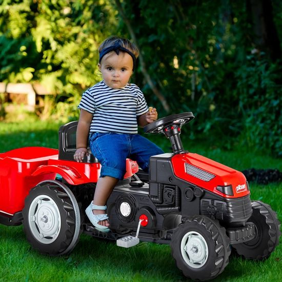 Dětský šlapací traktor s vlečkou Active Pedal červený