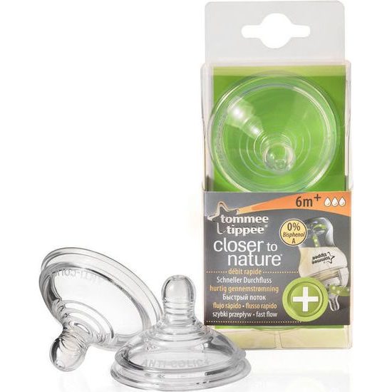 Tommee Tippee Náhradní savičky anti-colic rychlý průtok 6m+