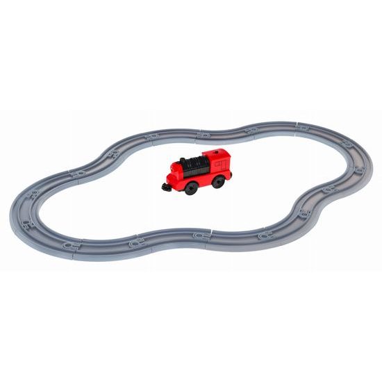 Sada dřevěných kostek Městečko s dráhou a podložkou 111 ks Railway Blocks