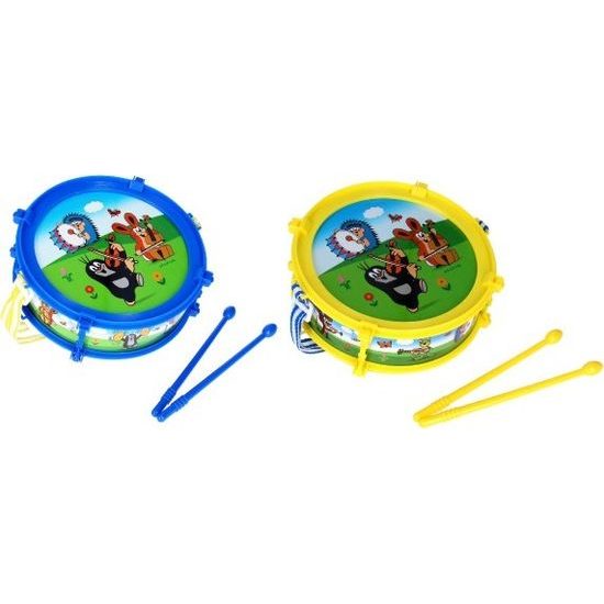 Krtečkův bubínek + 2 paličky - mix 2 barvy