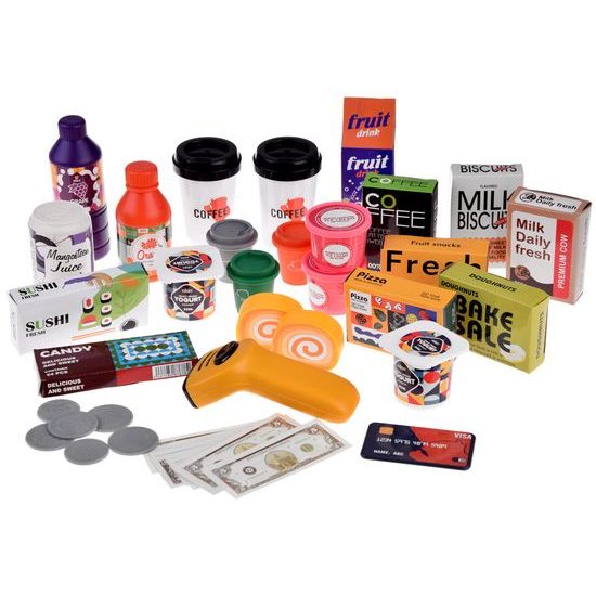 Dětský obchůdek s kávovarem a lednicí Self Checkout