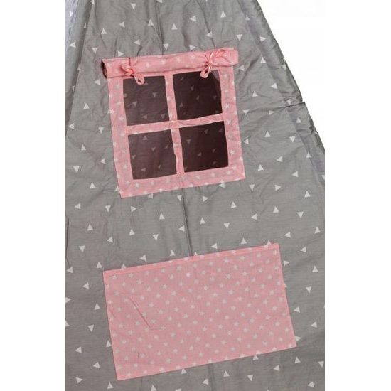 Ecotoys dětský indiánský stan TeePee s trojúhelníčky