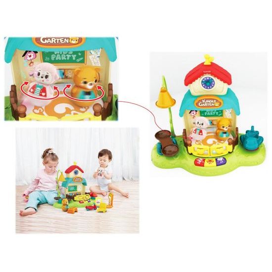 Huile Toys multifunkční domeček pro nejmenší se zvuky Jesličky
