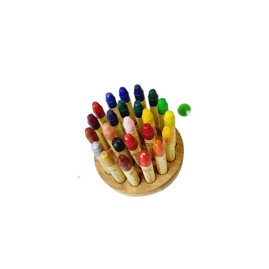 Dřevěný kulatý držák na voskovky