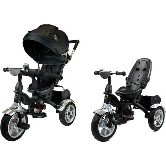 Majlo Toys multifunkční tříkolka s nafukovacími koly PRO500 černá