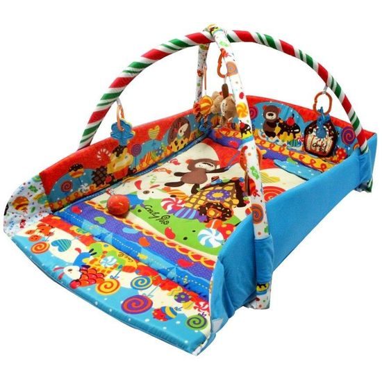 Baby Mix hrací deka s mantinelem Zvířecí párty