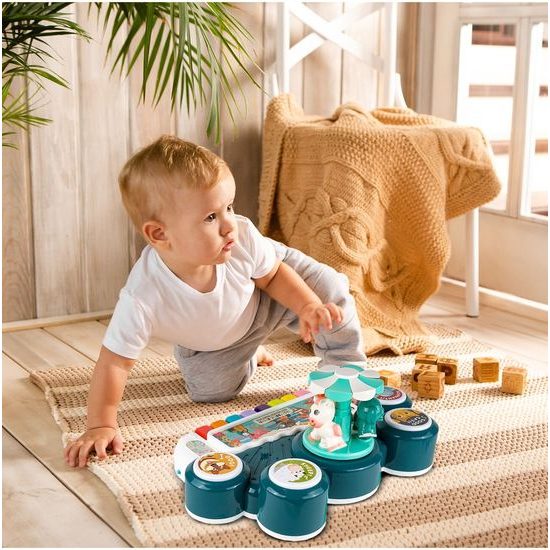 Edukační stoleček s piankem a zvuky 3v1 Animal Concert