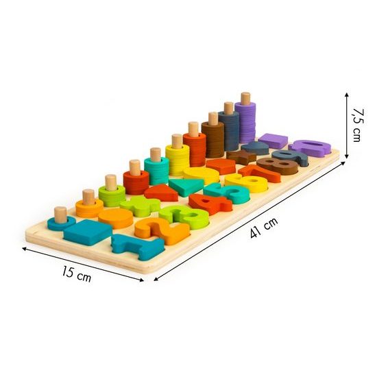 Ecotoys dřevěné edukační počítadlo Wooden Sorter