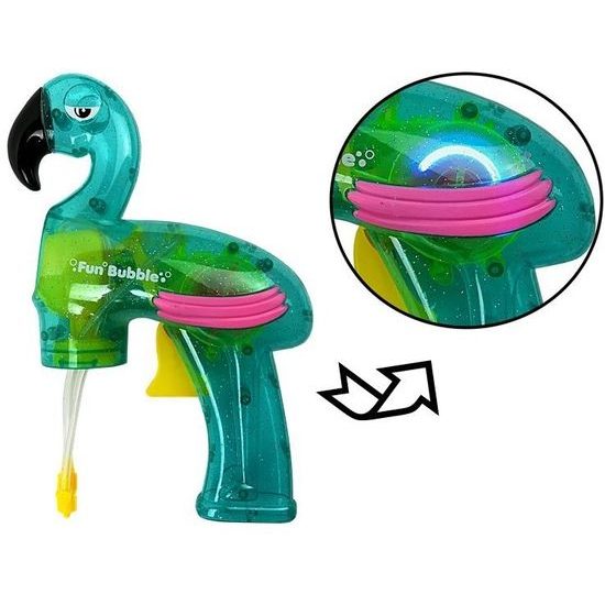 Majlo Toys bublifuk se světýlkem Plameňák modrý