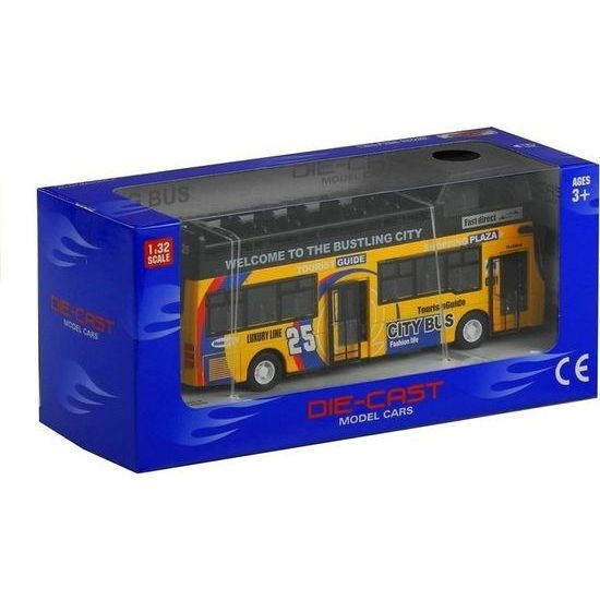 Dvoupatrový autobus se světlem a zvukem zelený