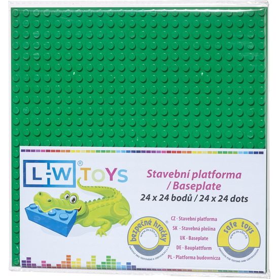 LW Toys Podložka na stavění 24x24 bodů - zelená