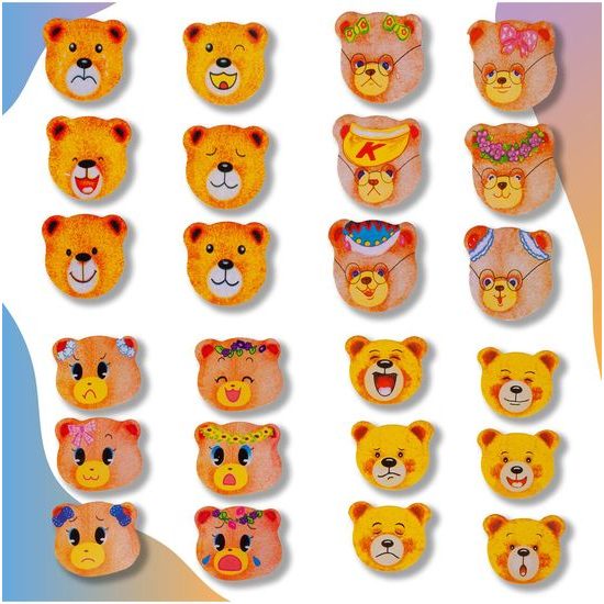 Dřevěná ukládačka s medvídky Bear Dresses