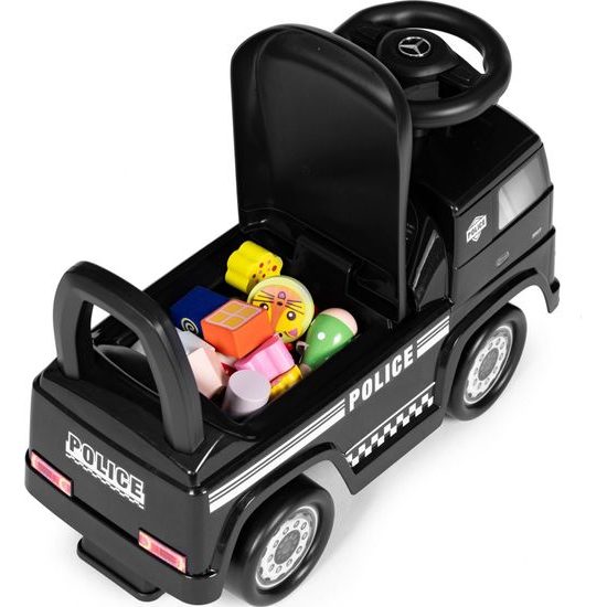 Dětské mini odrážedlo se zvuky Mercedes Actros - černé