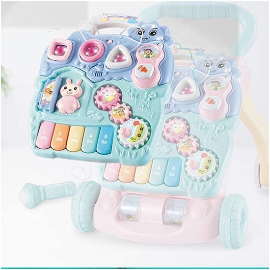 ROZBALENO Interaktivní chodítko s hracím panelem 2v1 Bunny Stroller