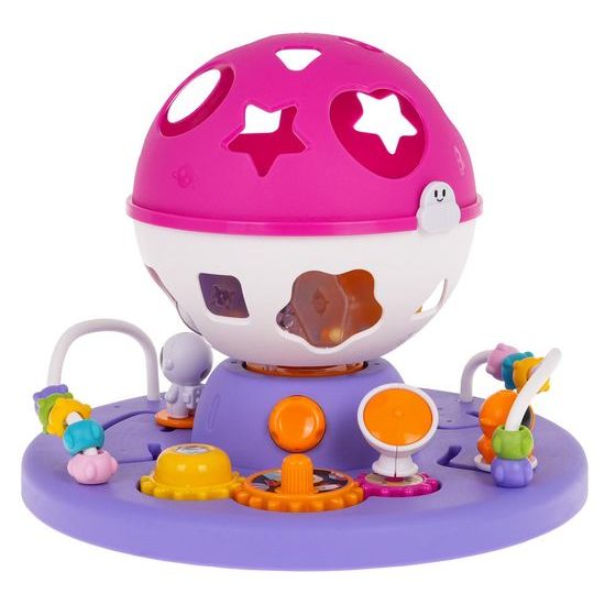 Interaktivní vkládačka s funkcí světla a zvuku - růžová