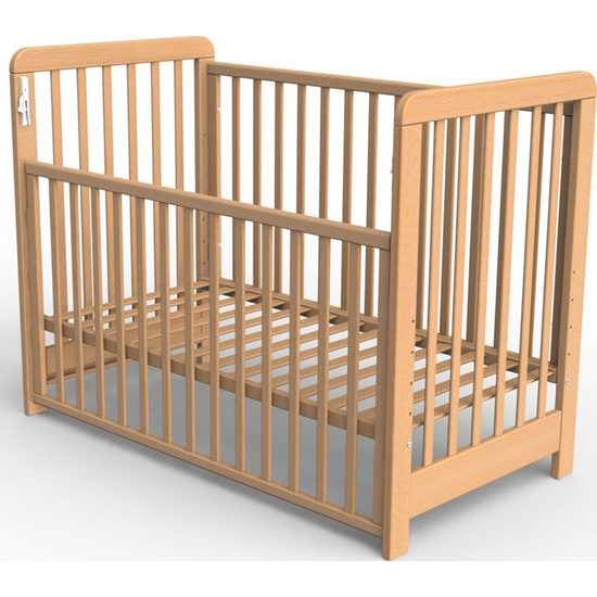 Postýlka s odnímatelným bokem Scarlett Vista buk přírodní 120 x 60 cm