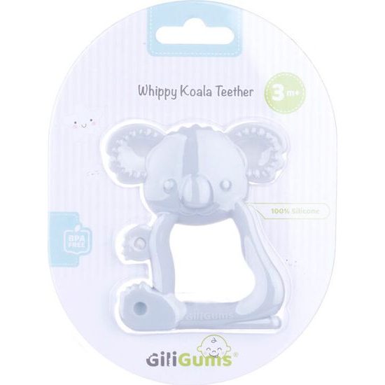 GiliGums Zklidňující silikonové kousátko Koala, šedé