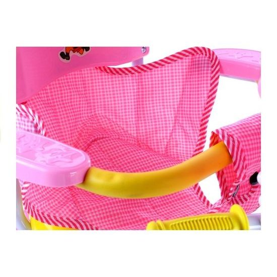 Dětská tříkolka s vodící tyčí Kočička růžová