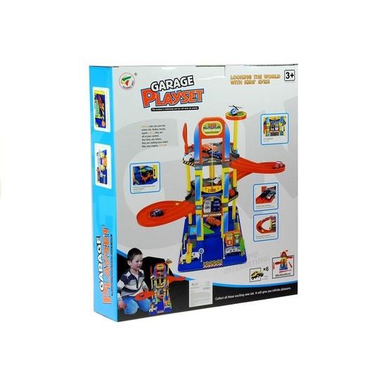 Majlo Toys parkovací garáž s výtahem + 6 autíček