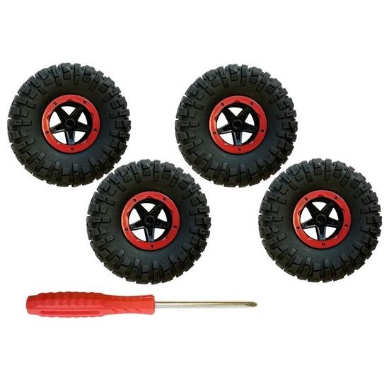 Auto na dálkové ovládání 4x4 s výměnnými koly Rock Climber 1:18 černo-zelené