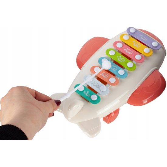 Cimbálky pro nejmenší Airplain Piano růžové