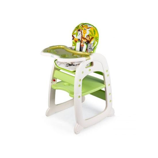 Ecotoys jídelní židlička 2v1 Jungle zelená