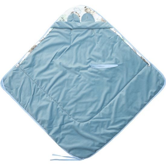 Dětská zavinovačka do autosedačky XL Sensillo Velvet - Lesní zvířátka modrá