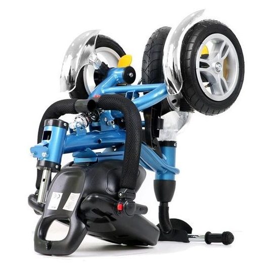 Majlo Toys tříkolka 2v1 s nafukovacími koly PRO600 modrá