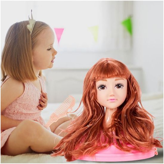 Česací hlava pro holčičky s příslušenstvím MakeUp Stylist