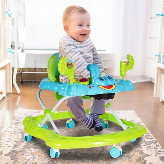 Dětské vzdělávací chodítko Laugh Walker zelené