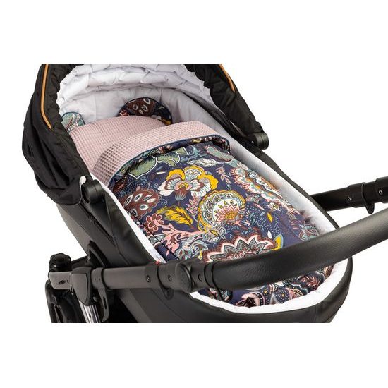 Souprava do kočárku Wafel boho růžová