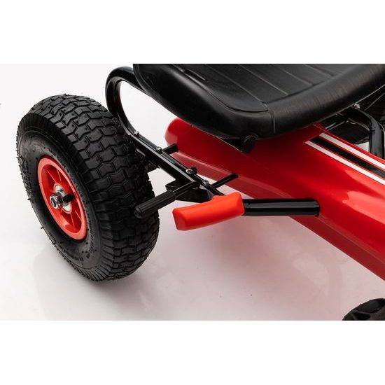Dětská šlapací motokára s nafukovacími koly Formule 208 - červená