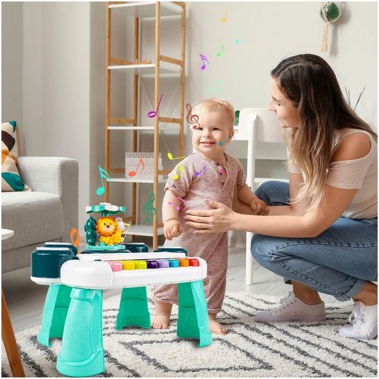 Edukační stoleček s piankem a zvuky 3v1 Animal Concert