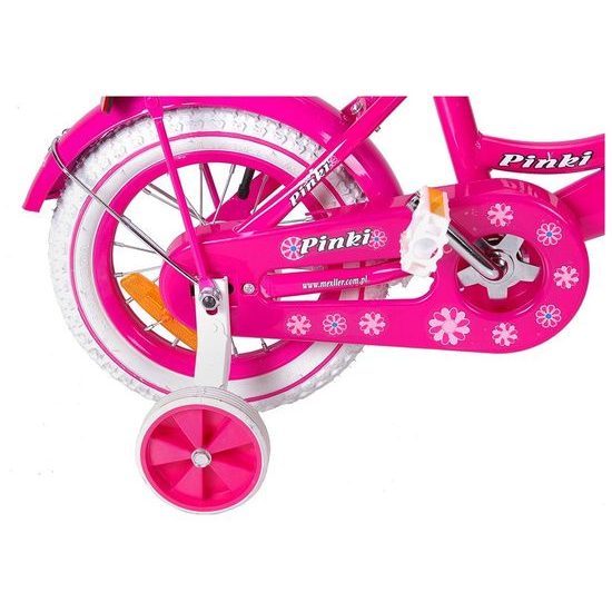Dětské kolo Mexller Pinki s vodící tyčí růžová 12"