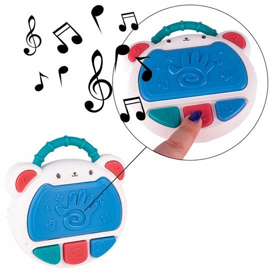 Interaktivní bubínek se zvuky a světly Myška modrá