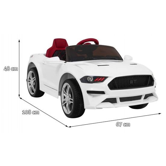 Dětské elektrické autíčko Mustang GT bílé