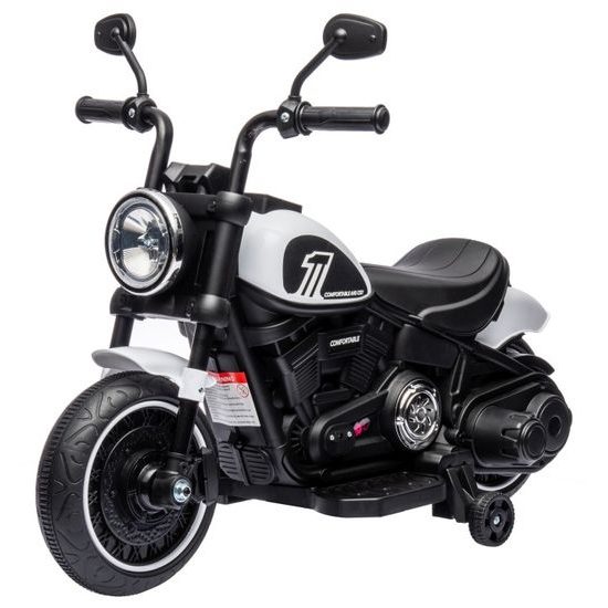 Dětská elektrická motorka Faster - bílá