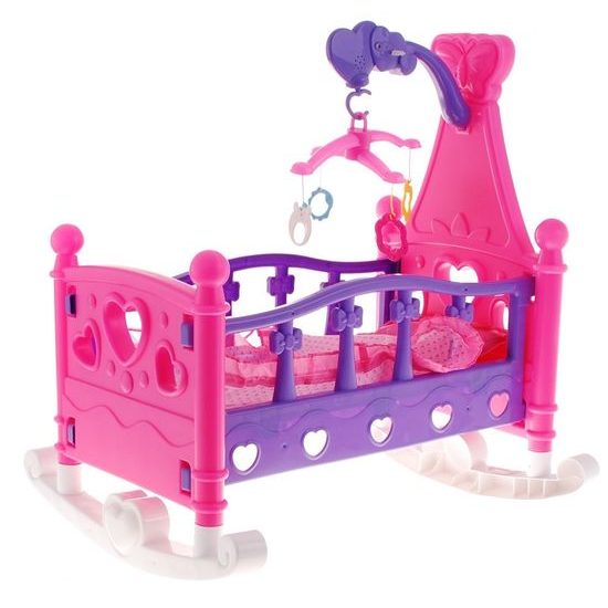 Postýlka pro panenku 2v1 Mammy Baby s kolotočem