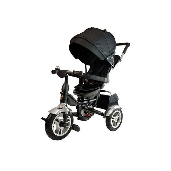 Majlo Toys tříkolka 2v1 s nafukovacími koly PRO600 černá