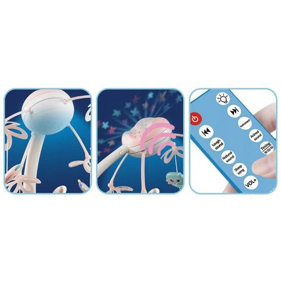 Doris kolotoč nad postýlku s projektorem a dálkovým ovládáním Bed Bell šedý