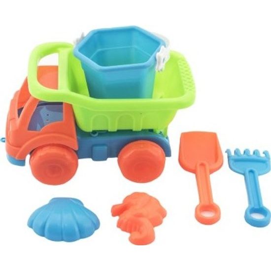 Auto na písek s doplňky - mix 2 barvy