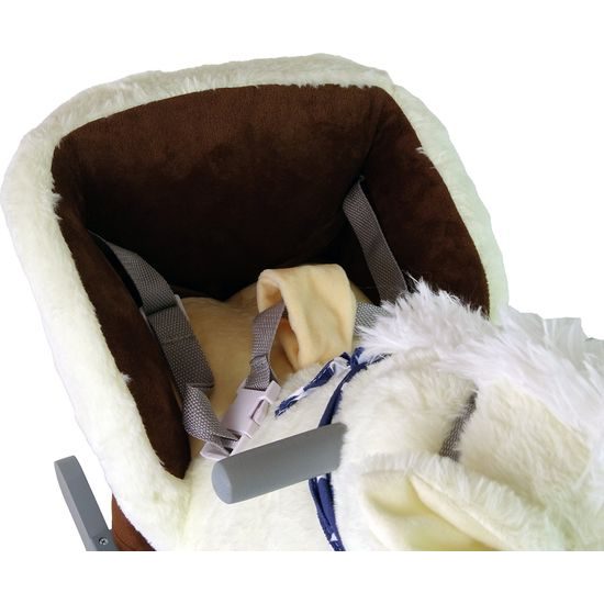 Houpací jednorožec plyšový bílý