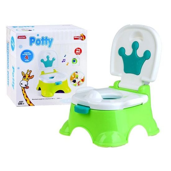 Majlo Toys interaktivní hrající nočník 3v1 Funny Potty zelený