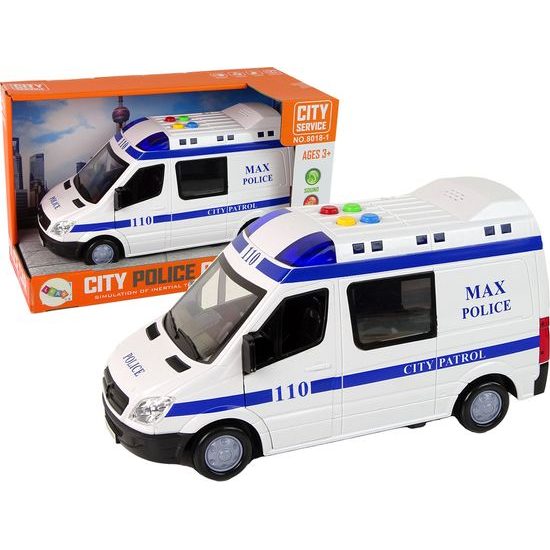 Policejní dodávka na setrvačník