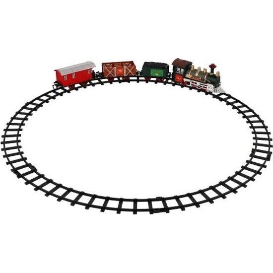 Vlak + 3 vagóny s kolejemi - 8ks na baterie