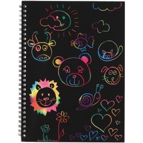 Škrabací/Vyškrabovací notes duhový 10 listů