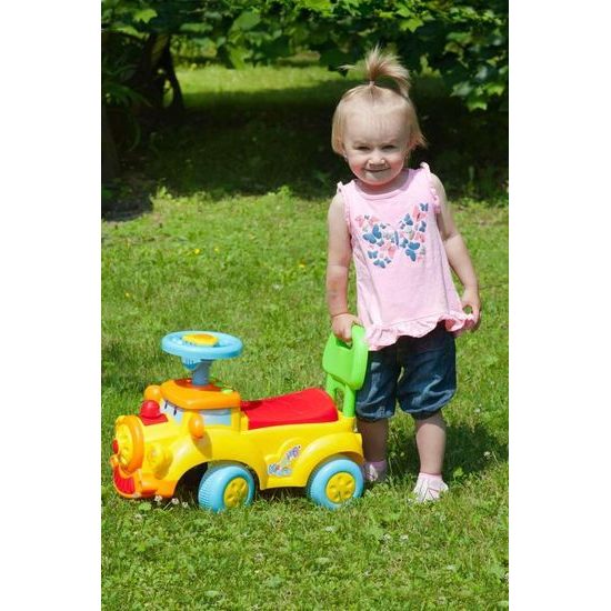 Baby Mix dětské odrážedlo Vláček se zvukem žluté